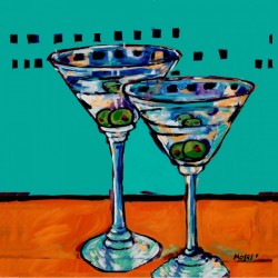 MARTINIS ON TURQUOISE 